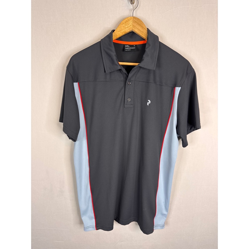 Peak Performance Skye‎ Polo Shirt Mens XL Grey Blue Red Technical Golf G47156002